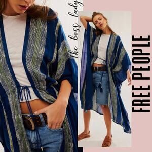 Free People kimono all tous kaftan wrap duster one-piece cover-up robe